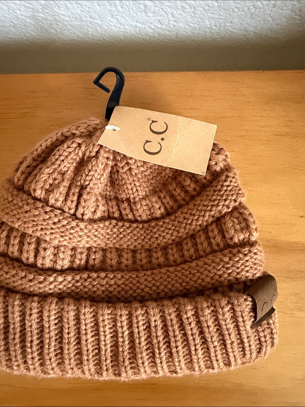 C.C Womens Knit Beanie - Brown Tan (toasted almond)